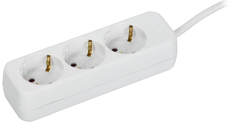 Удлинитель 3х3м 10А У03 ПВС 3х1 бел. UMA IEK UM-YP10-10-03-03-Z-K01