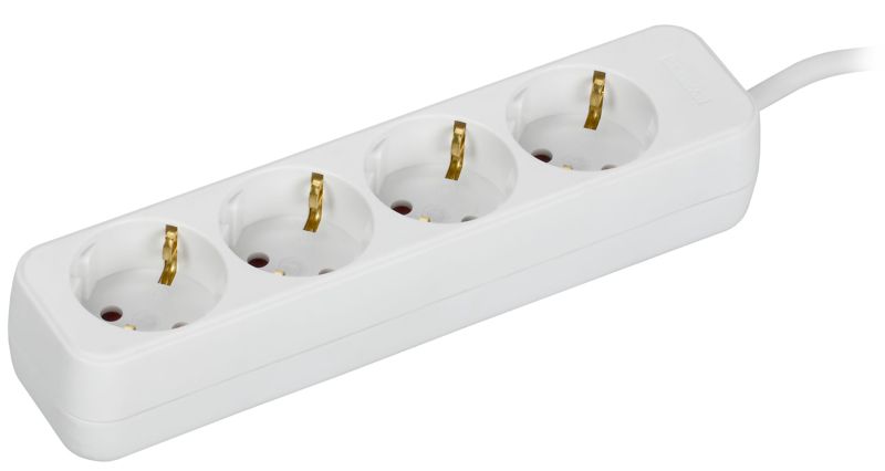 Удлинитель 4х3м 10А У04 ПВС 3х1 бел. UMA IEK UM-YP10-10-04-03-Z-K01