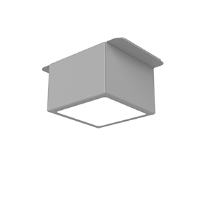 Светильник светодиодный DL-Grill 10Вт 4000К 60х60х60мм встраив. для потолка Грильято 75х75мм с шир. ламели 15мм диммер DALI RAL7045 сер. муар VARTON V1-R0-71807-10D01-4001040