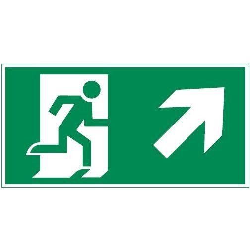 Знак Vault SST "Выход вправо вверх" 200х400мм VARTON V4-EM-00.2040.ADV-0004