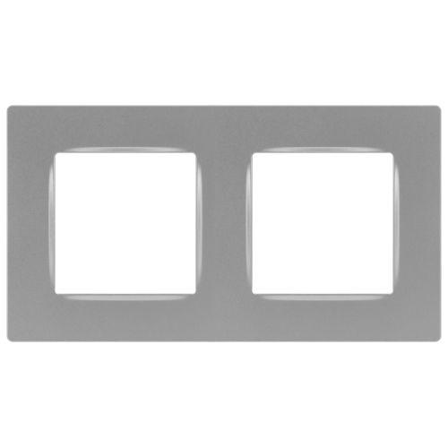 Рамка 2-м 12-5202-03 Классик алюм. Эра Б0067712