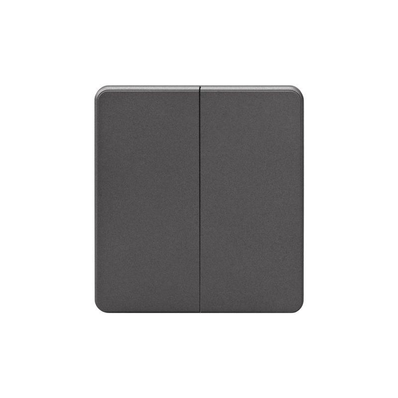 Переключатель проходной 2-кл. СП ROUND 10А титан Kranz KR-78-0709-2