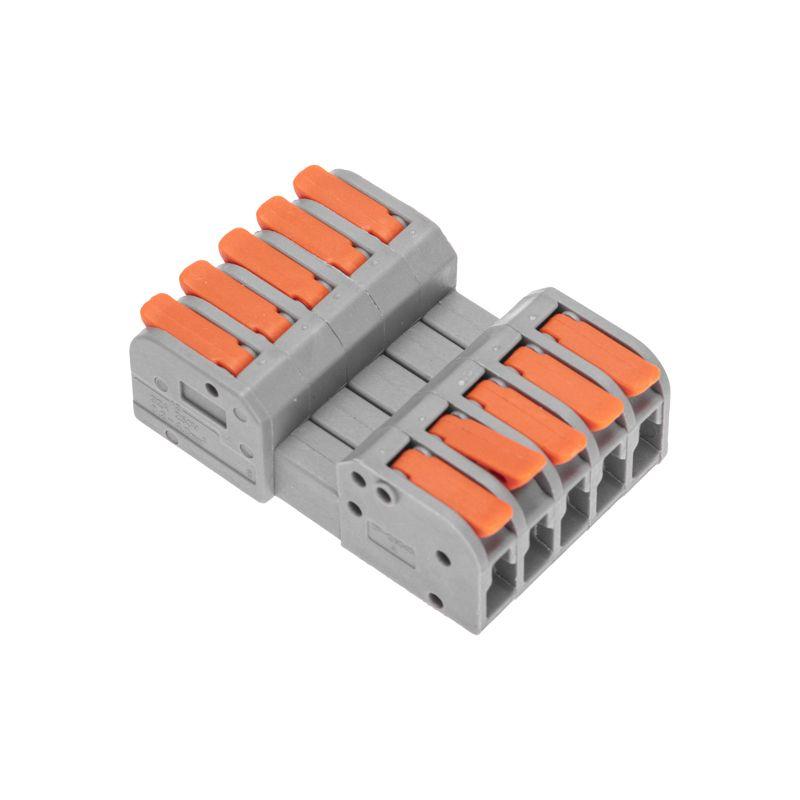 Клемма проходная разъемная СМК 222-425R 5п 0.2-2.5/4кв.мм сер. (блист.3шт) Rexant 07-5265-3