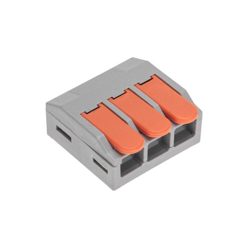 Клемма универсальная СМК 222-613/221-613 3-проводная 0.5-4/6кв.мм сер. (блист.5шт) Rexant 07-5271-5