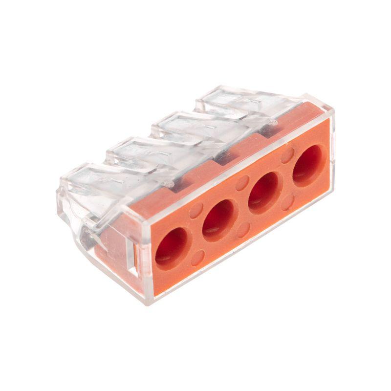 Экспресс-клемма СМК 773-174 4-проводная 0.75-6кв.мм с пастой (блист.5шт) Rexant 07-5279-5