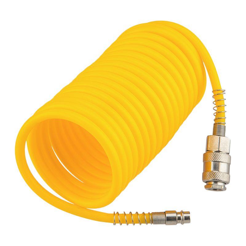 Шланг спиральный для компрессора с быстросъемным соединением 5м Kranz KR-16-1171