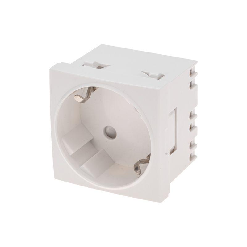 Розетка 16А 45х45 CEE 7/4 2К+3 бел. Rexant 11-8977