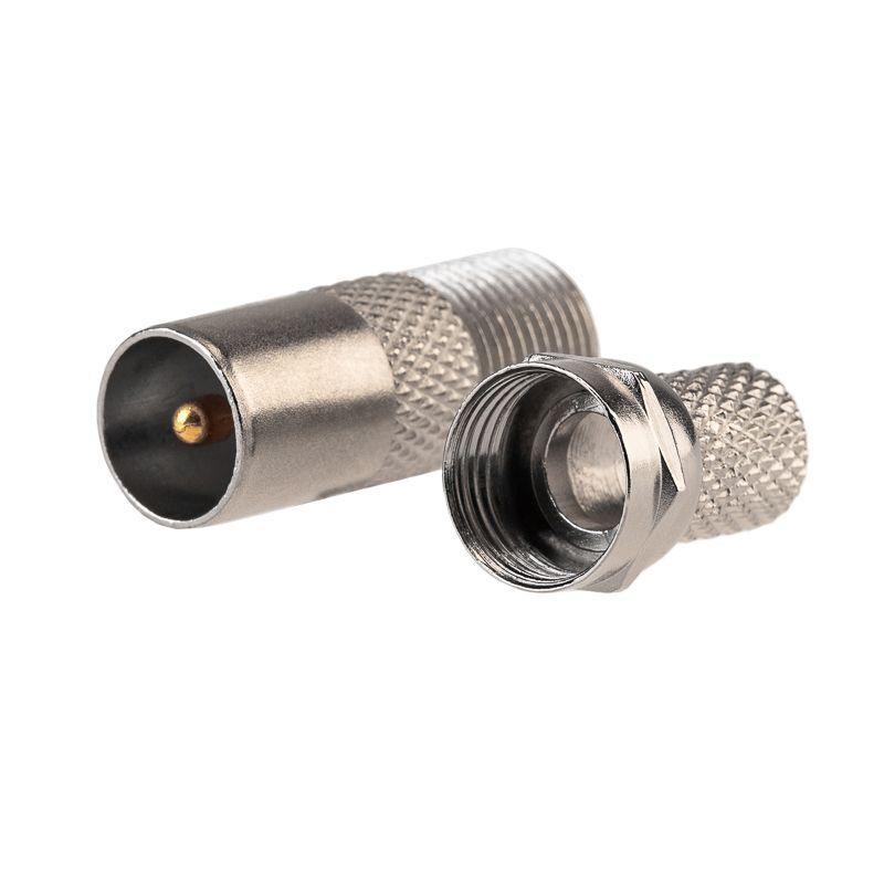 Набор разъемов антенных ТВ №7 (1 переходник гнездо F - штекер TV; 1 F-разъем RG-6) PROCONNECT 05-4303-4-5