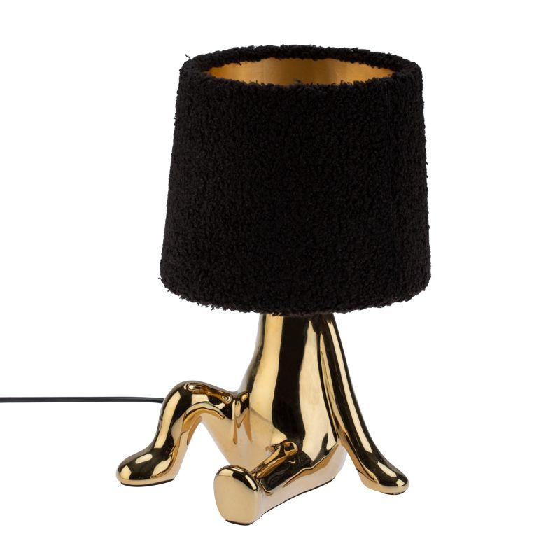 Светильник декоративный Человечек зол. с черн. абажуром E27 Rexant 603-1035