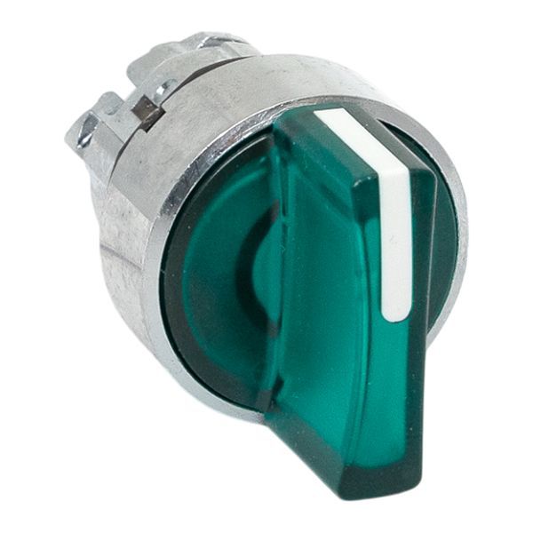 Механизм переключателя исполнительный XB4 IP65 на 2 положения возвратный без фиксации с подсветкой с короткой ручкой зел. EKF XB4BD2L-G-65