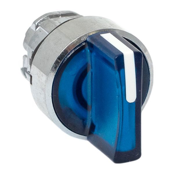 Механизм переключателя исполнительный XB4 IP65 на 3 положения возвратный без фиксации с подсветкой с короткой ручкой син. EKF XB4BD3L-B-65