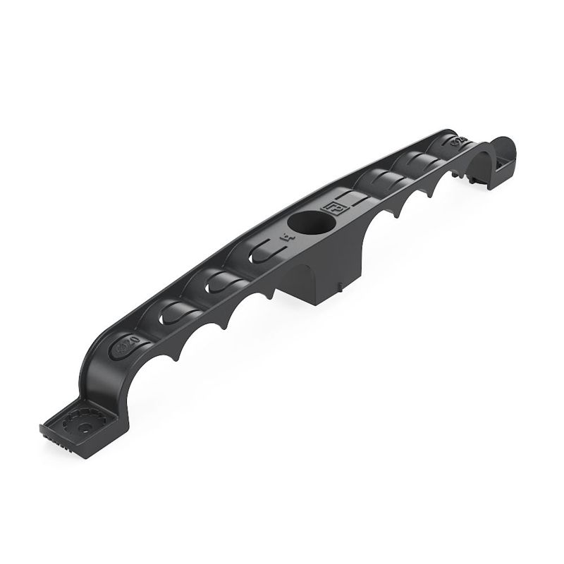 Держатель труб d20мм для прямого монтажа двусторон. на 8 мест в гофроящике черн. (уп.100шт) Промрукав PR13.03298