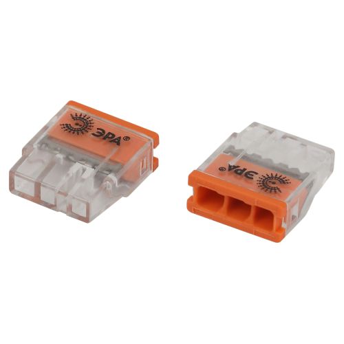 Клемма быстрозажимная компактная 2273-203 3-проводная 0.2-2.5кв.мм NO-225-358 (уп.50шт) Эра Б0067904