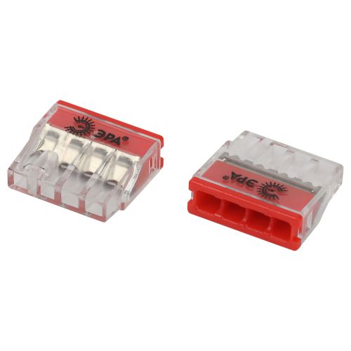 Клемма быстрозажимная компактная 2273-204 4-проводная 0.2-2.5кв.мм NO-225-434 (уп.4шт) Эра Б0067920