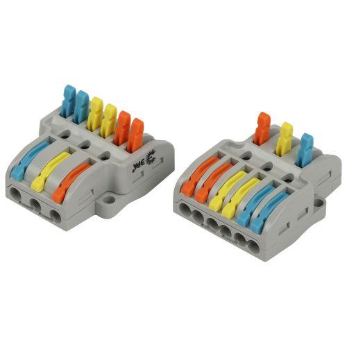 Клемма проходная разветвительная 222-4136 3/6 полюсов 0.08-2.5/4кв.мм с рычагами NO-225-408 (уп.15шт) Эра Б0067955