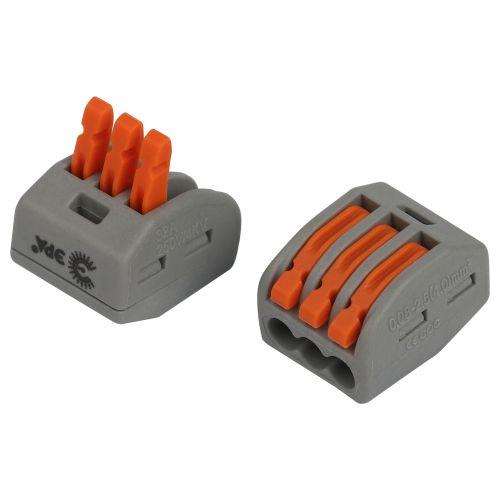 Клемма универсальная 222-413 3-проводная 0.08-2.5/4кв.мм с рычагами NO-225-346 (уп.100шт) Эра Б0067924