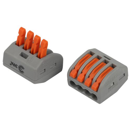 Клемма универсальная 222-414 4-проводная 0.08-2.5/4кв.мм с рычагами NO-225-384 (уп.20шт) Эра Б0067910