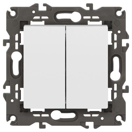 Переключатель перекрестный 2-кл. Elegance 14-1112-01М 250В 10АХ бел. матов. Эра Б0065795