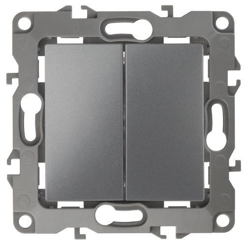 Переключатель перекрестный 2-кл. Эра12 12-1112-12 250В 10АХ графит Эра Б0065316