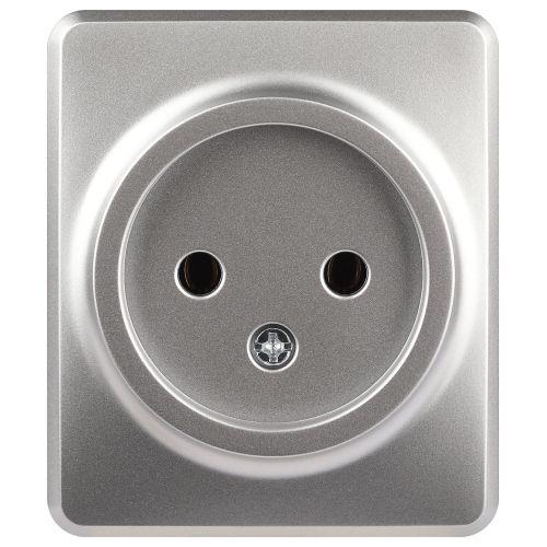 Розетка 1-м ОП Эксперт 11-2201-03 16А IP20 250В 2P алюм. Эра Б0063033