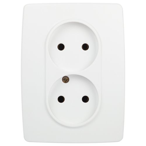 Розетка 2-м Эра12 12-2107-01М 16А 250В 2х2P бел. матов. Эра Б0065688