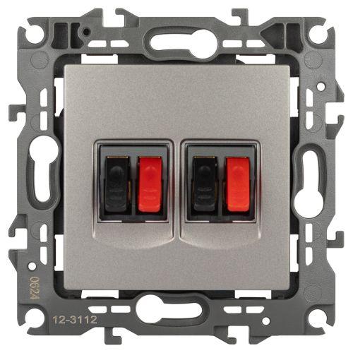 Розетка аудио 2-м Эра12 12-3112-16 титан Эра Б0065674