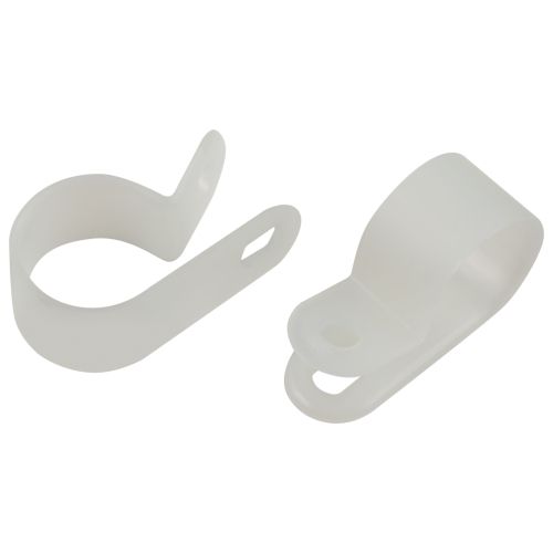 Скоба кабельная под винт 16мм нейлон. бел. (уп.50шт) Эра Б0066618