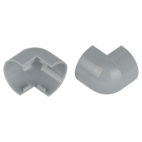 Угол для кабель-канала полукруглого внешн. 20х12мм OC-KK-20-12-F сер. (уп.2шт) Эра Б0064948