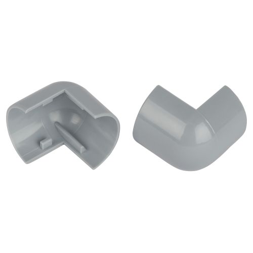 Угол для кабель-канала полукруглого внешн. 30х13мм OC-KK-30-13-F сер. (уп.2шт) Эра Б0064972