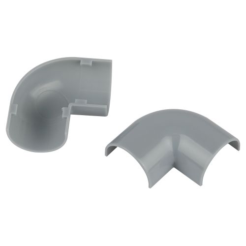 Угол для кабель-канала полукруглого 90град. 20х12мм T-90-KK-20-12-F сер. (уп.2шт) Эра Б0064980