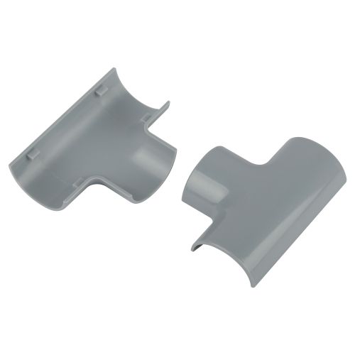 Угол для кабель-канала полукруглого Т-образ. 30х13мм T-KK-30-13-F сер. (уп.2шт) Эра Б0064914