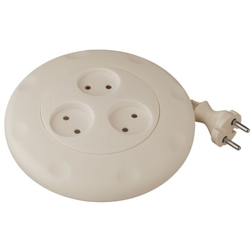 Удлинитель-рулетка 3х3 без заземл. 10А UR-3-3m-I 2х0.75 сл. кость Эра Б0027845