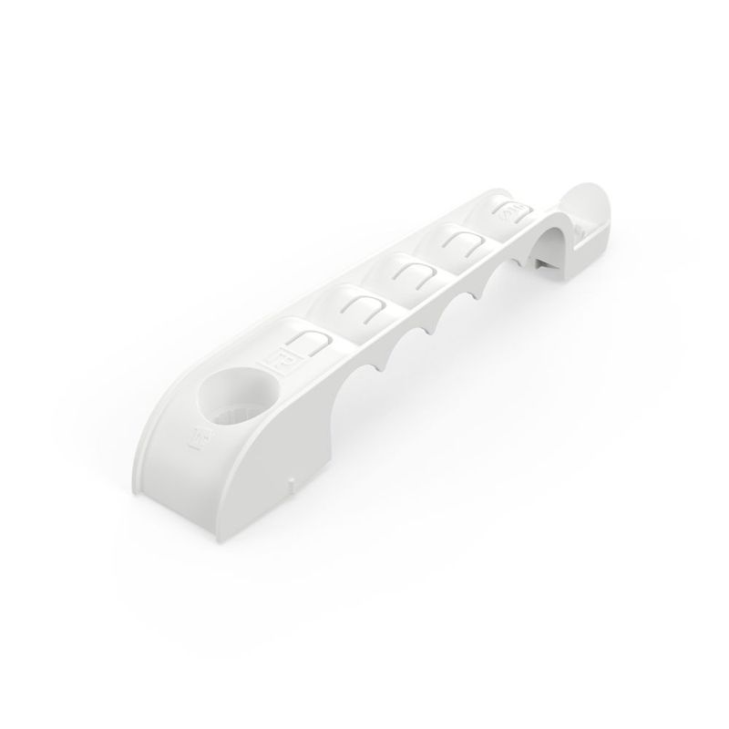 Держатель труб d16мм для прямого монтажа односторон. на 5 мест бел. (уп.30шт) Промрукав PR13.03276