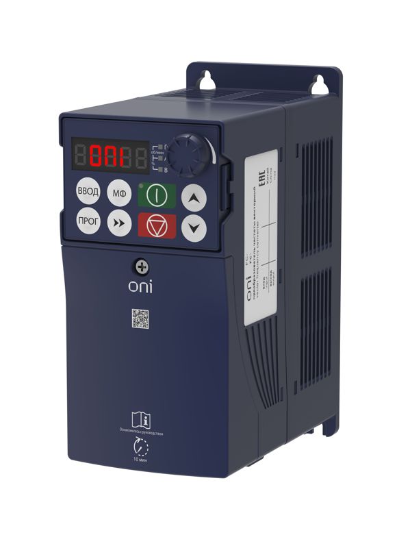 Преобразователь частоты FC-230 3Ф 380В 0.75кВт 2.5А встроен. тормозной модуль ONI FC-230-33-0075T
