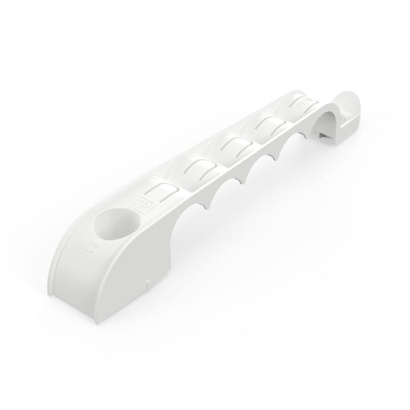 Держатель труб d20мм для прямого монтажа односторонний на 5 мест бел. (уп.20шт) Промрукав PR13.03282