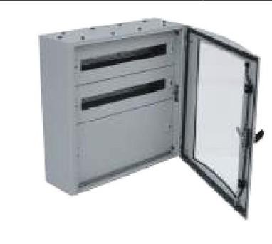 Корпус щита распределительного 600х600х200мм DIN-рейка 48M(2х24) навесной прозр. дверца из гнутого стекла метал. сер. Cetinkaya Pano CPD6006020SUMP