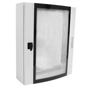 Корпус щита распределительного 600х900х200мм монтажн. панель навесной прозр. дверца из гнутого стекла метал. сер. Cetinkaya Pano CPD6009020SUM