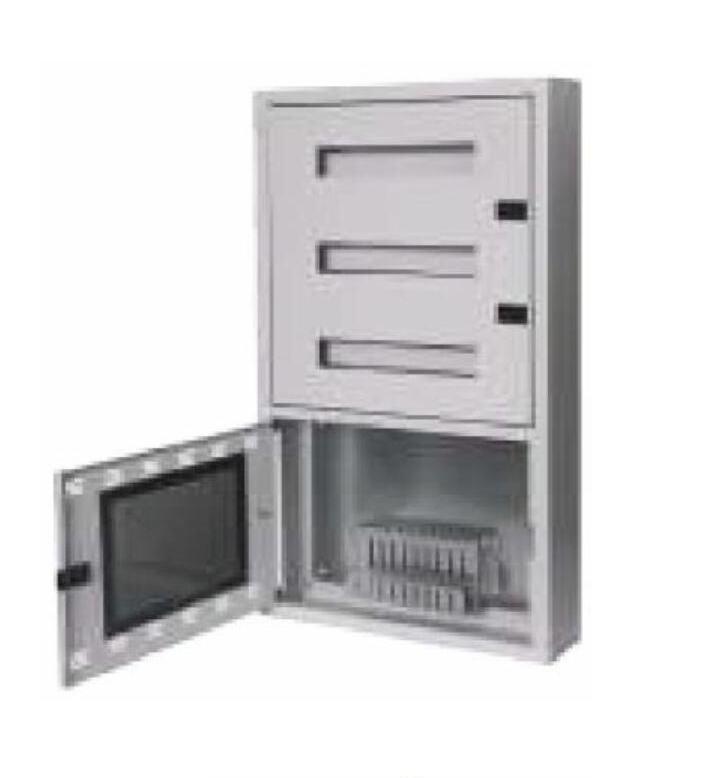 Корпус щита 400х700х100мм встраив. с модулями MCB и местом для прокладки сетевых кабелей метал. сер. Cetinkaya Pano CP8510