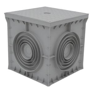 Коробка распределительная 400х400х400мм 4 вывода с крышкой пластик сер. Cetinkaya Pano CP404040