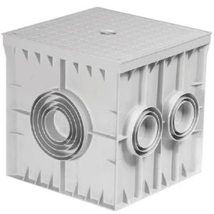 Коробка распределительная 400х400х400мм 6 выводов с крышкой пластик сер. Cetinkaya Pano CP404043