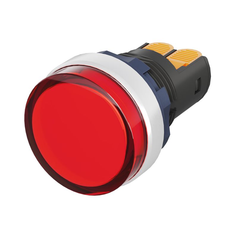 Индикатор сигнальный со встроен. диодом 9-24В зажим Plug-In алюм. красн. DKC M22L-F24RAP