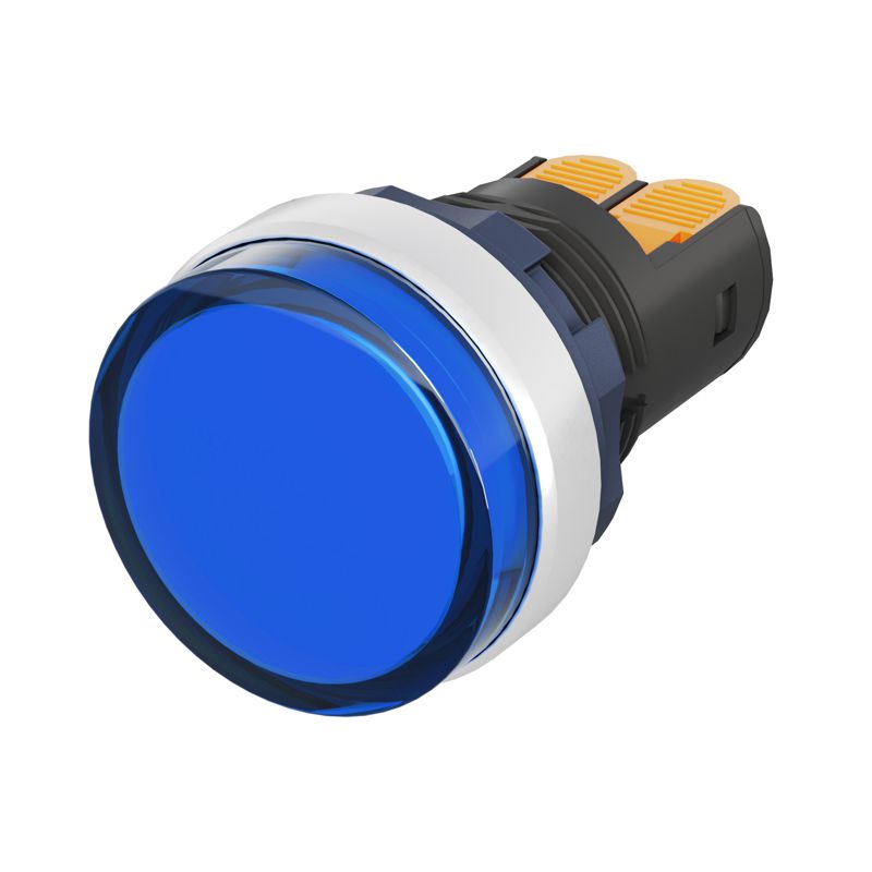 Индикатор сигнальный со встроен. диодом 9-24В зажим Plug-In алюм. син. DKC M22L-F24BAP