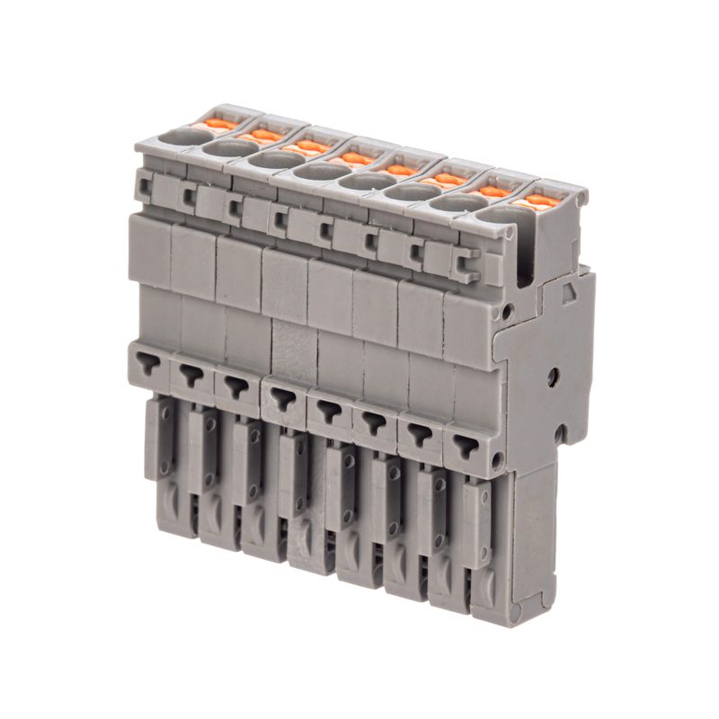 Штекер зажим push-in 8 точек подкл. 2.5кв.мм сер. DKC VPR-P-2.5-8