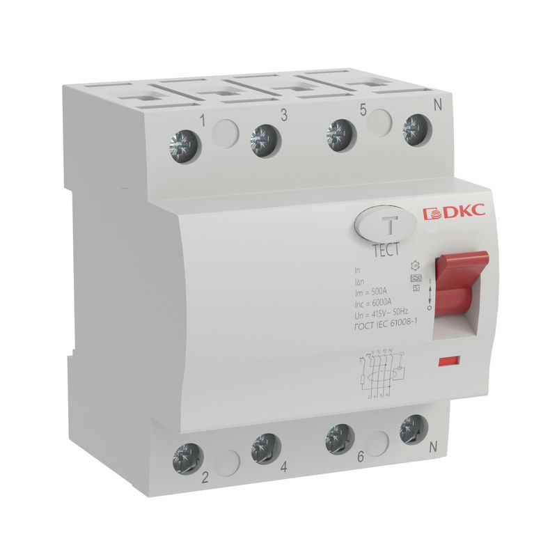 Устройство защитного отключения селективное УЗО ВДТ 4п 32А 100мА тип A-S YON MAX MDL100 DKC MDL100-4P3-32-A-S