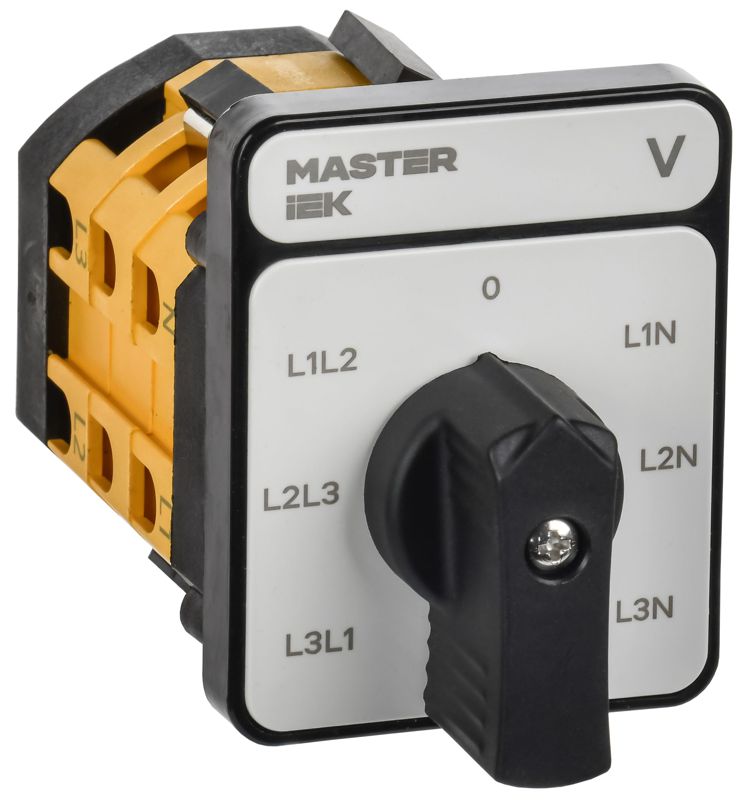 Переключатель кулачковый 16А (сх. 66) стандартная черн. рукоятка MASTER IEK MI-CS10-016-066-K02