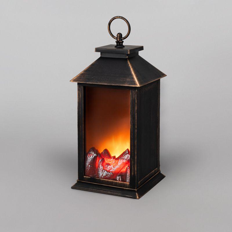 Камин светодиодный "Рустик" 14х14х28см с эффектом живого огня 3хAA (не в комплекте) Neon-Night 511-028