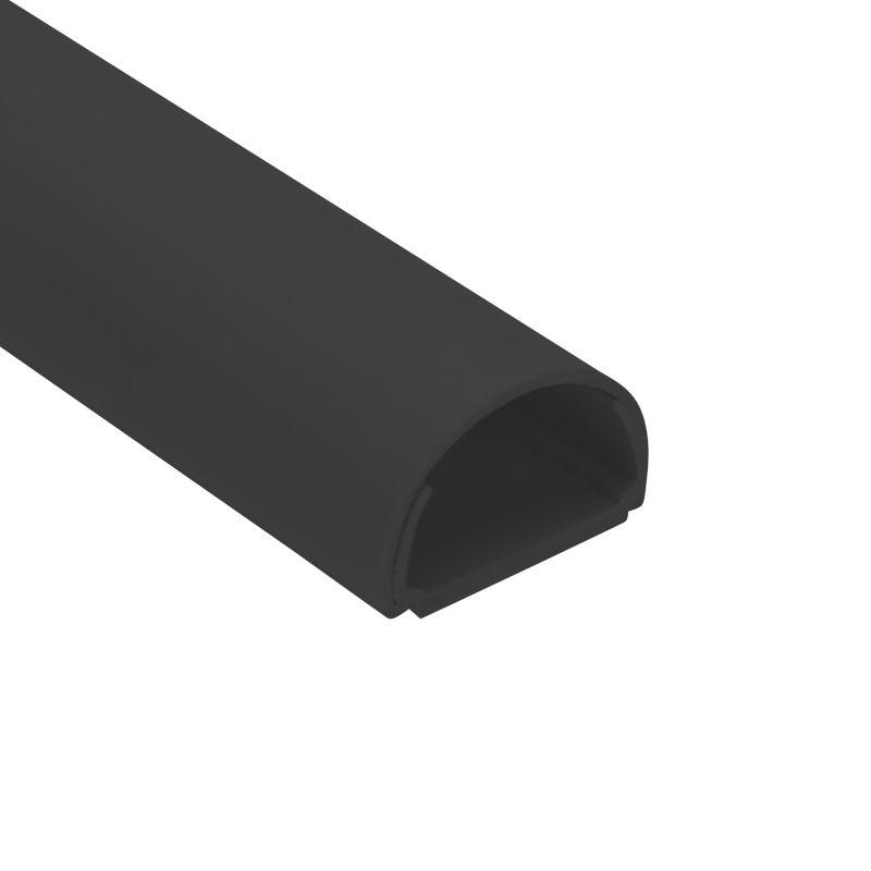 Кабель-канал 20х12 L2000 полукруглый черн. Rexant 28-2012-15