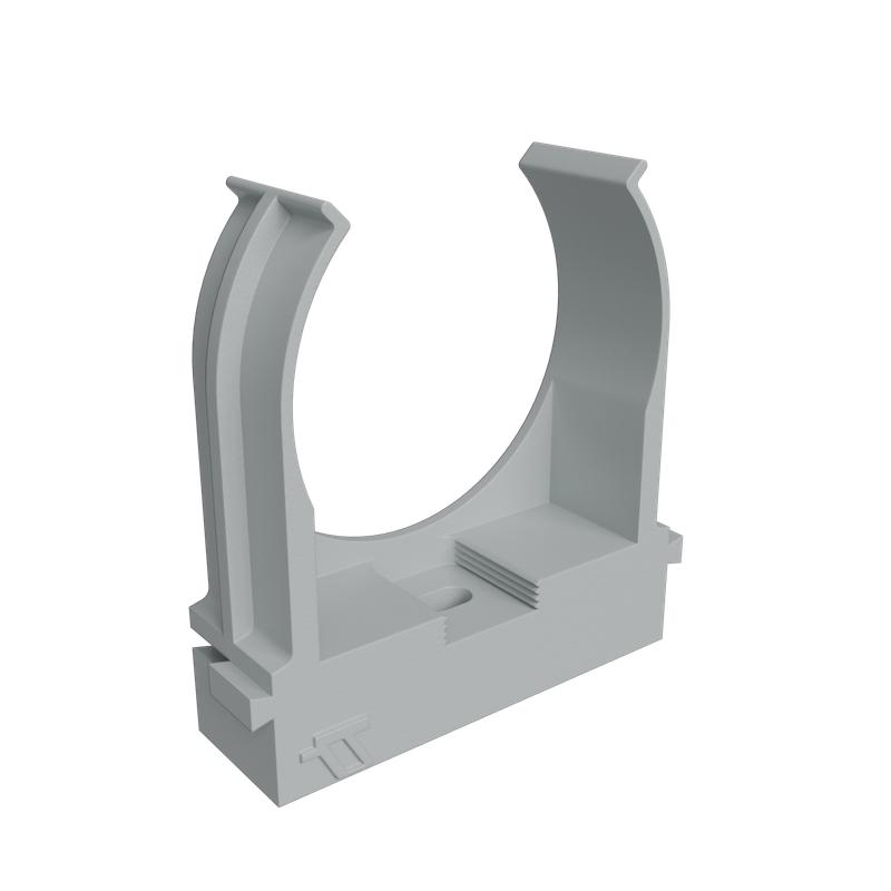 Крепеж-клипса для труб d40мм прямой монтаж сер. (уп.30шт) КМ LO67234