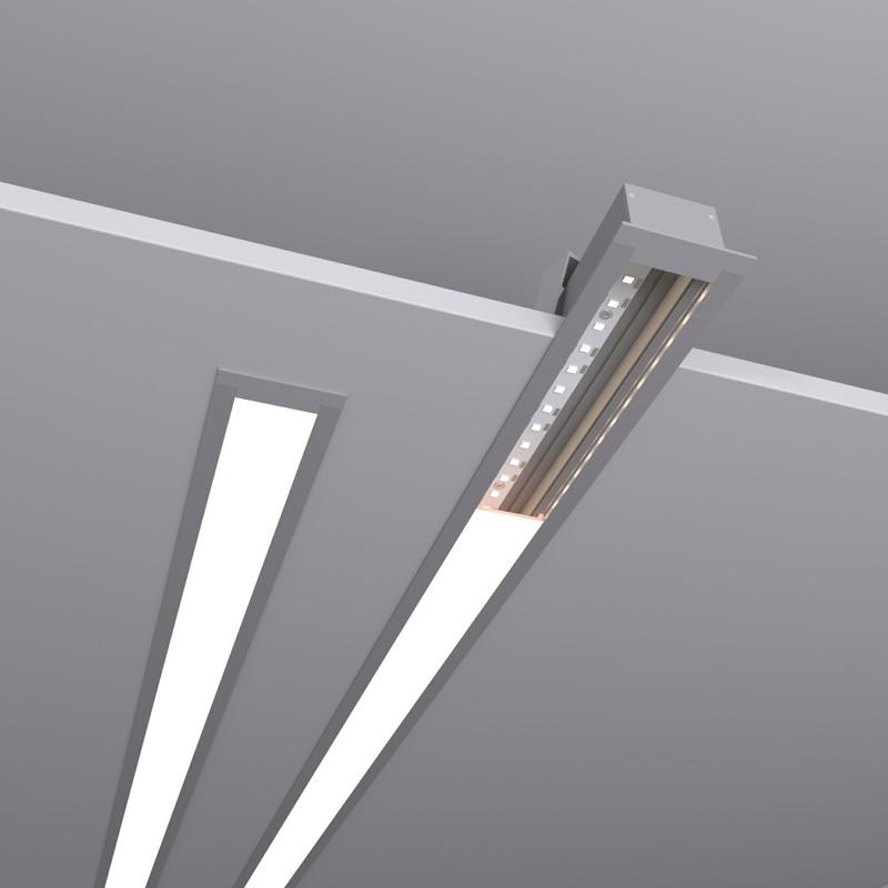 Светильник светодиодный RVE-PLS4932-1950-V 52Вт 4000К 1950х49х32мм линейный встраив. RAL9006 муар сер. RVElektro RVE00018545