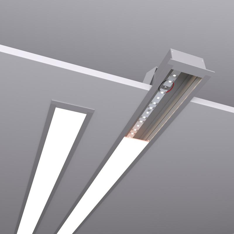 Светильник светодиодный RVE-PLS6332-1950-V 52Вт 4000К 1950х63х32мм линейный встраив. RAL9006 муар сер. RVElektro RVE00018550